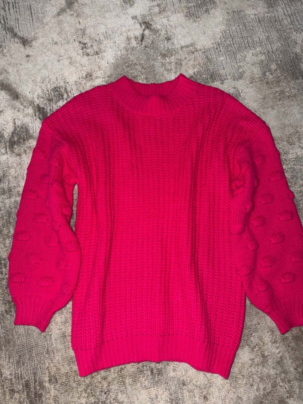 Bright Pink Knit Sweater - Women's Cozy Pullover